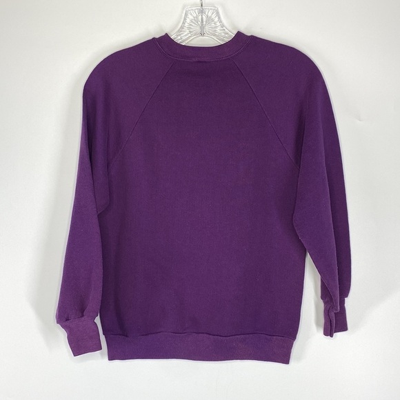 Vintage Jerzees Little Piggy Purple Sweatshirt Size Small 80's - Picture 2 of 6